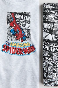 Snug-Fit Printed Cotton Pajamas