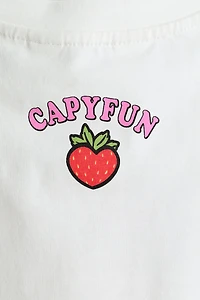 Cotton T-Shirt with Printed Motif