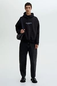 Loose-Fit Printed Hoodie