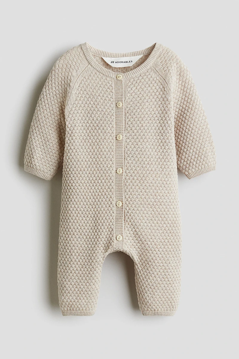 Barboteuse en tricot texturé