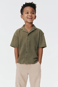 Pantalon coutil ample en sergé