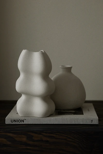 Irregular-Shaped Stoneware Vase