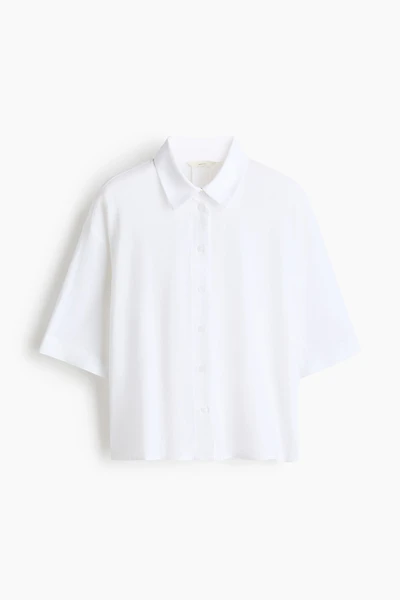 Oversized Linen-Blend Shirt