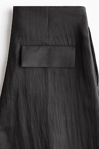 Crinkled Barrel-Leg Pants