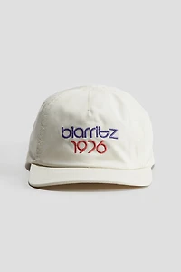 Cotton Twill Cap with Embroidered Motif