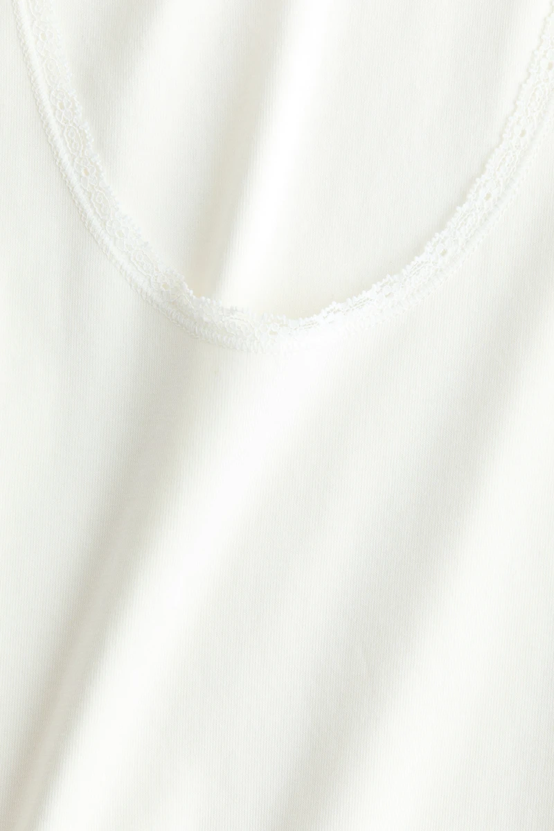 Lace-Trimmed Tank Top