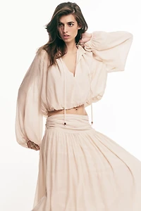 Oversized Crêpe Blouse