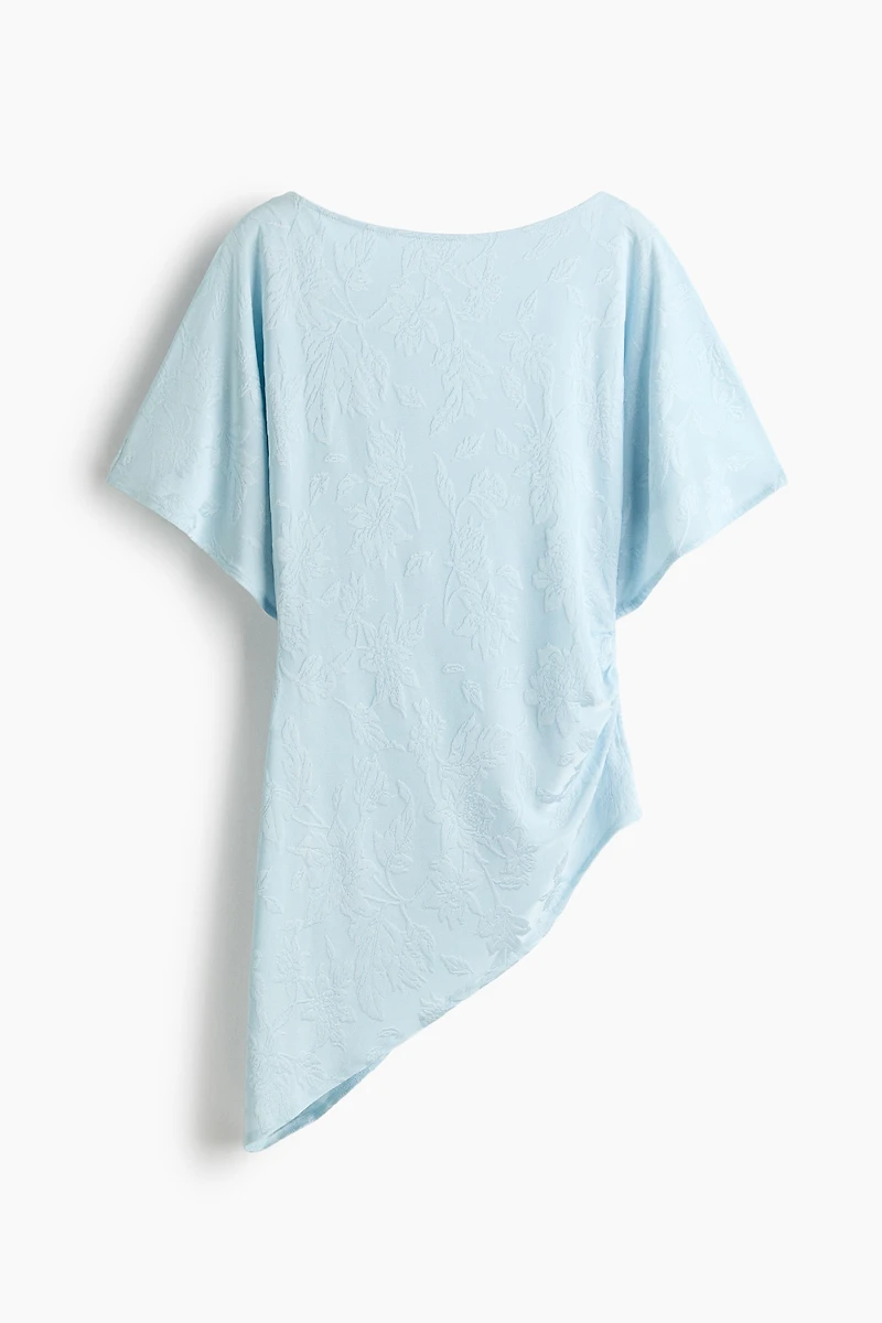 Asymmetric Jacquard-Jersey Top