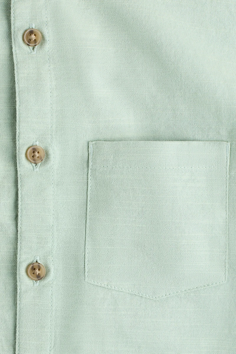 Band-Collar Shirt
