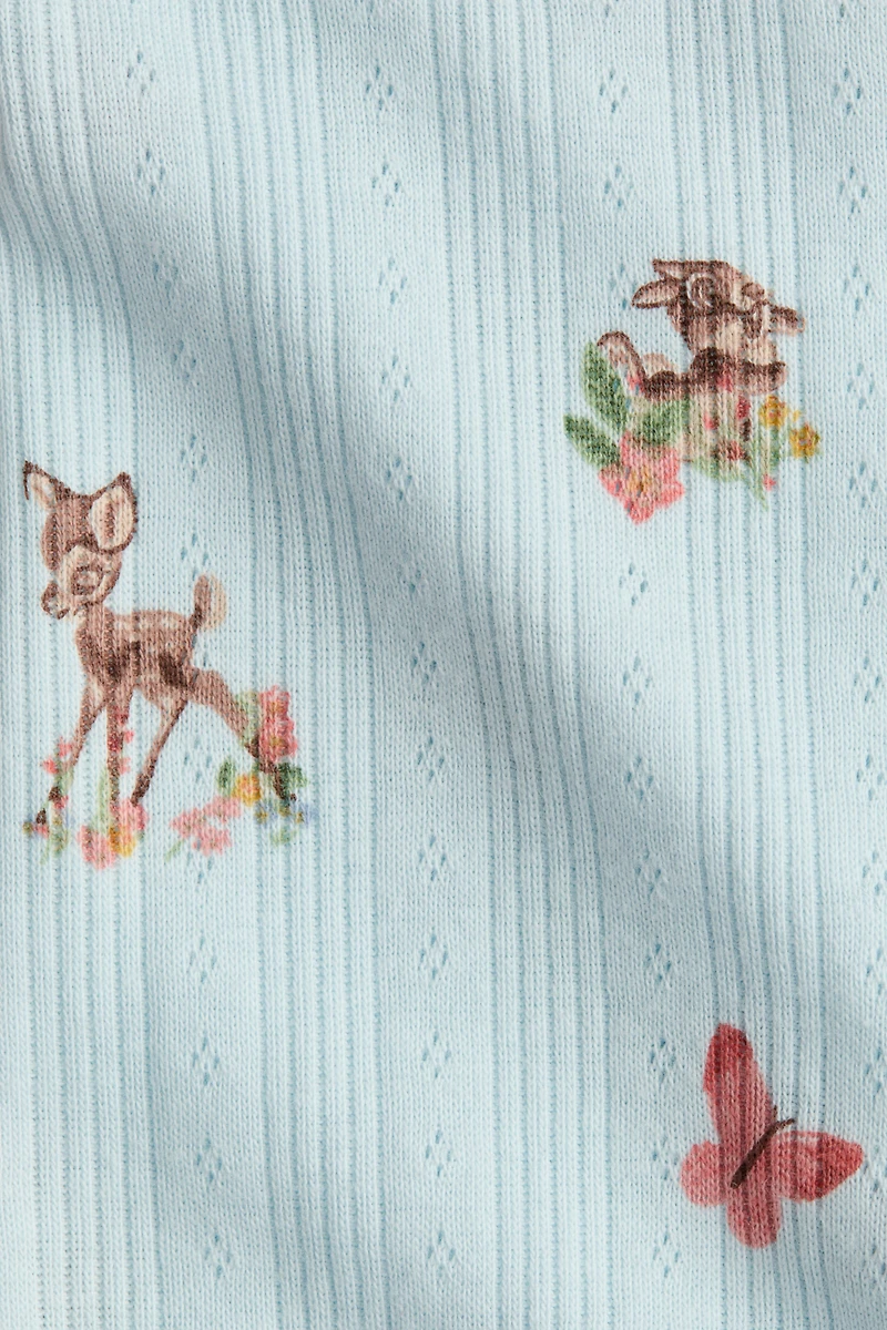 Printed Pointelle Leggings