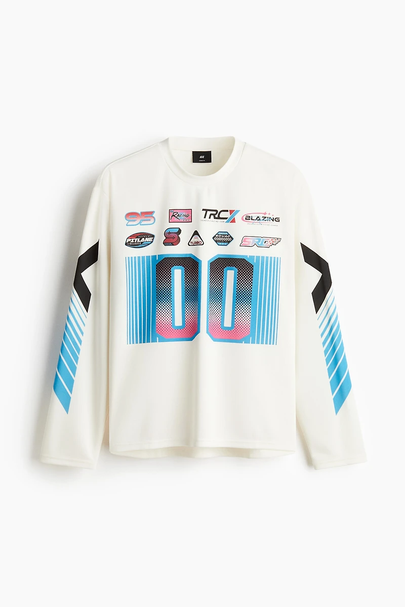 Haut à manches longues ample en filet