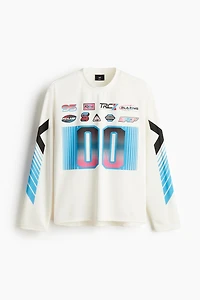 Haut à manches longues ample en filet