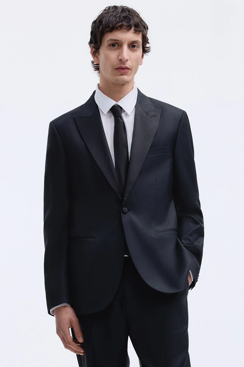 Regular-Fit Wool-Blend Tuxedo Jacket