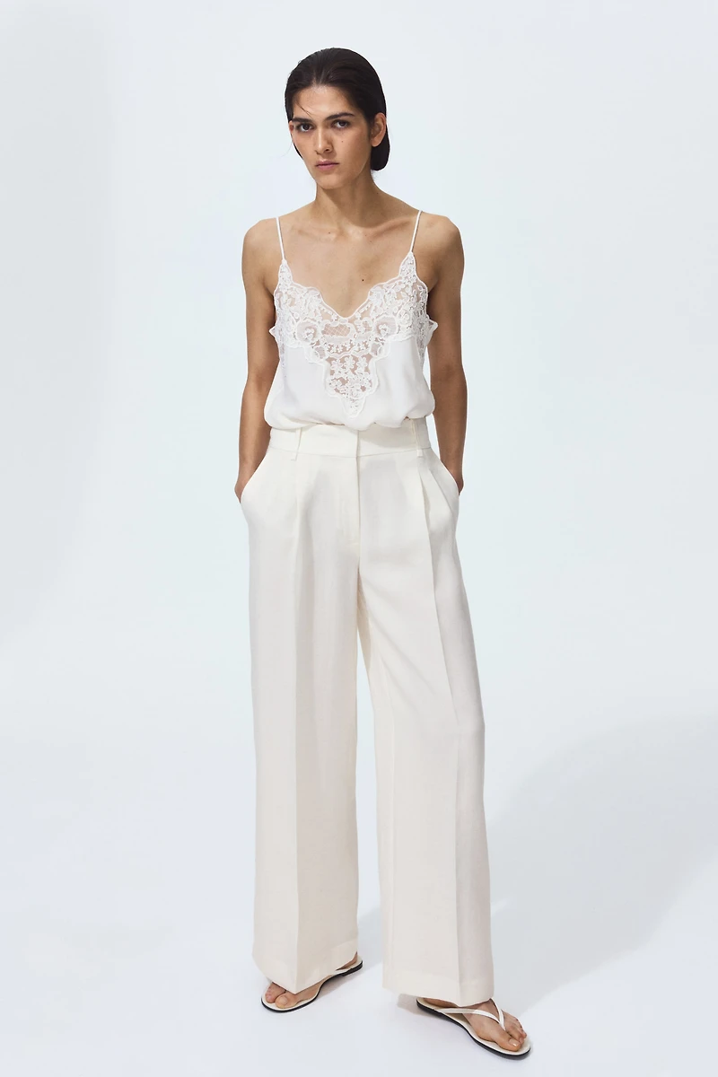 Wide-Leg Dress Pants