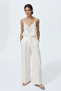 Wide-Leg Dress Pants