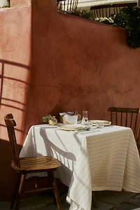 Nappe à motif en lin mélangé