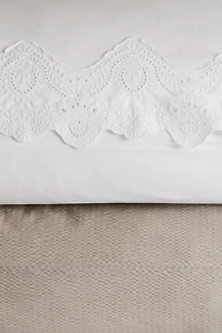 Lace-Trimmed Pillowcase