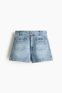 High-Waist Denim Shorts