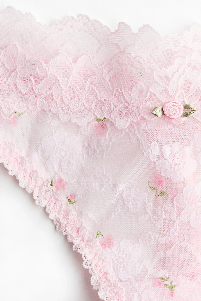 2-Pack Lace Thong Briefs