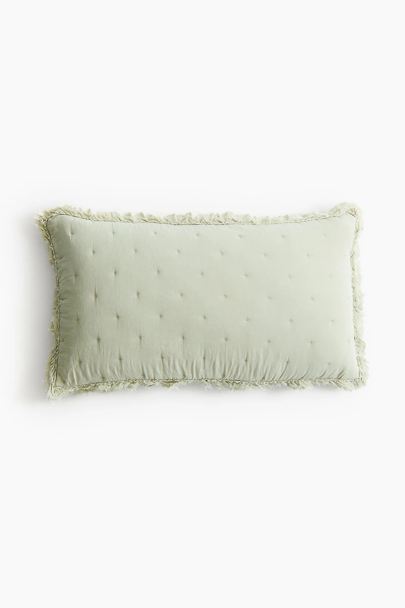 Ruffle-trimmed Cushion Cover