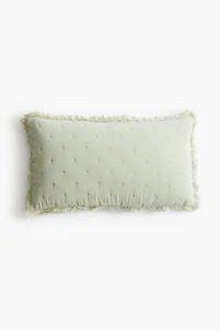 Ruffle-trimmed Cushion Cover