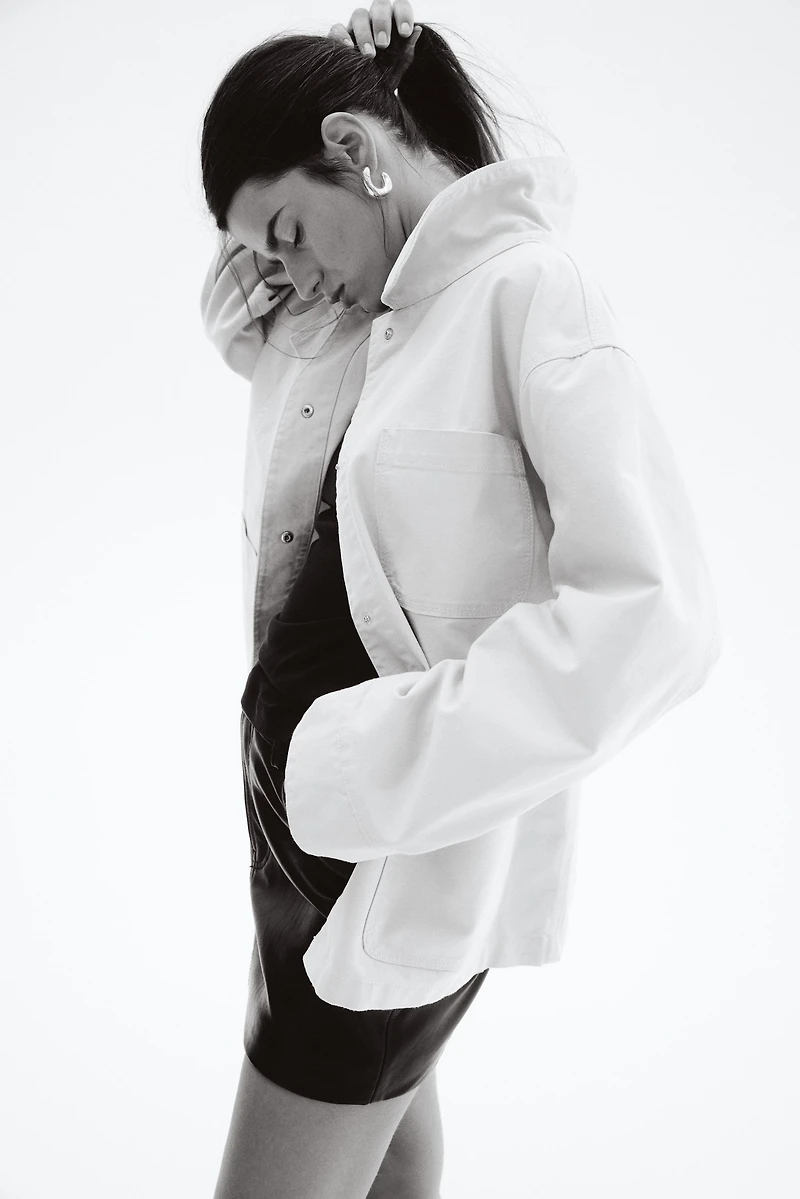 Jacket with Corduroy Collar