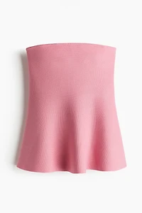 Jacquard-Knit Peplum Top