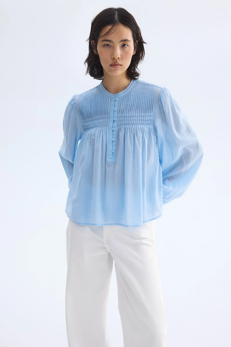 Blouse with Pintucks