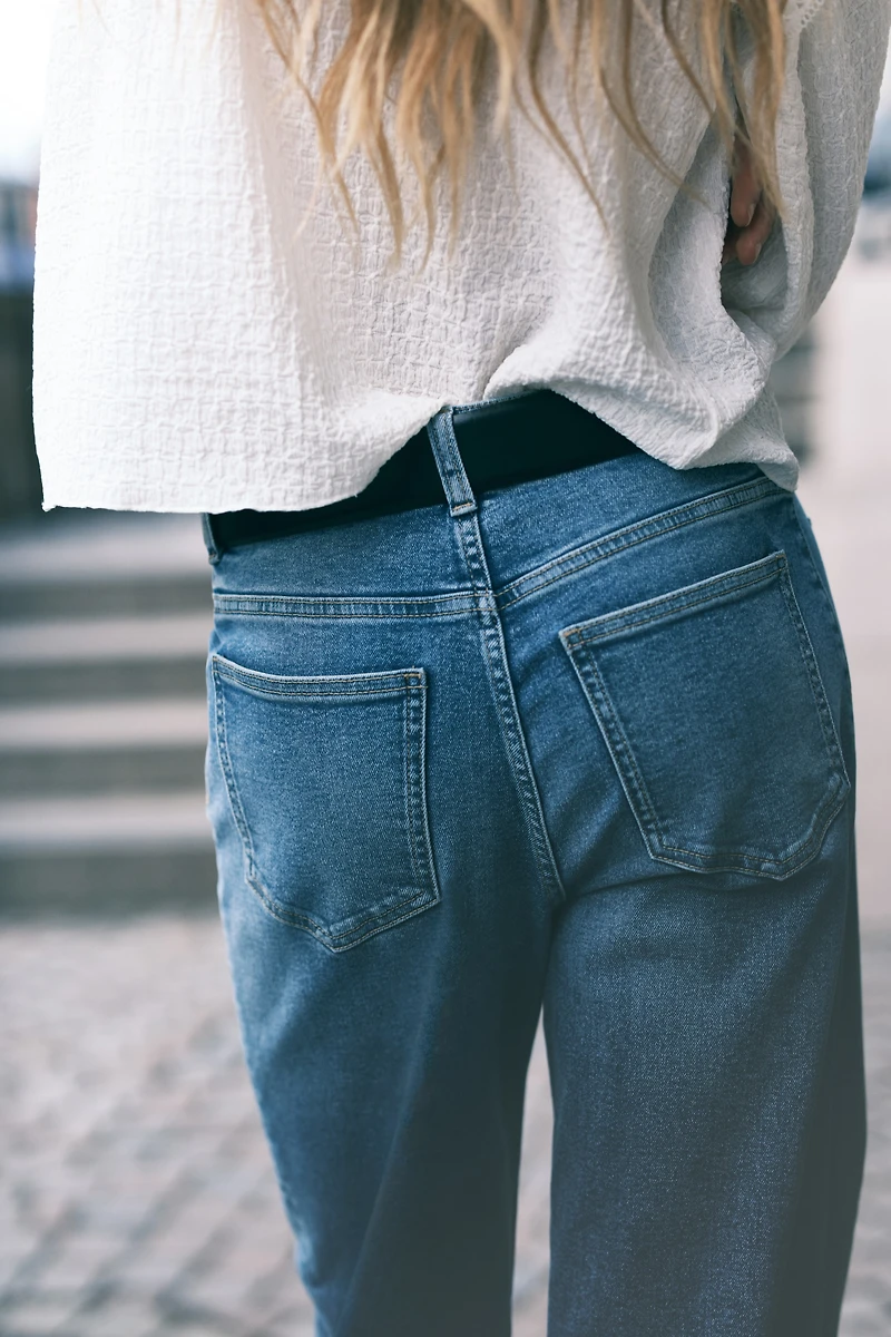 Jean large taille haute