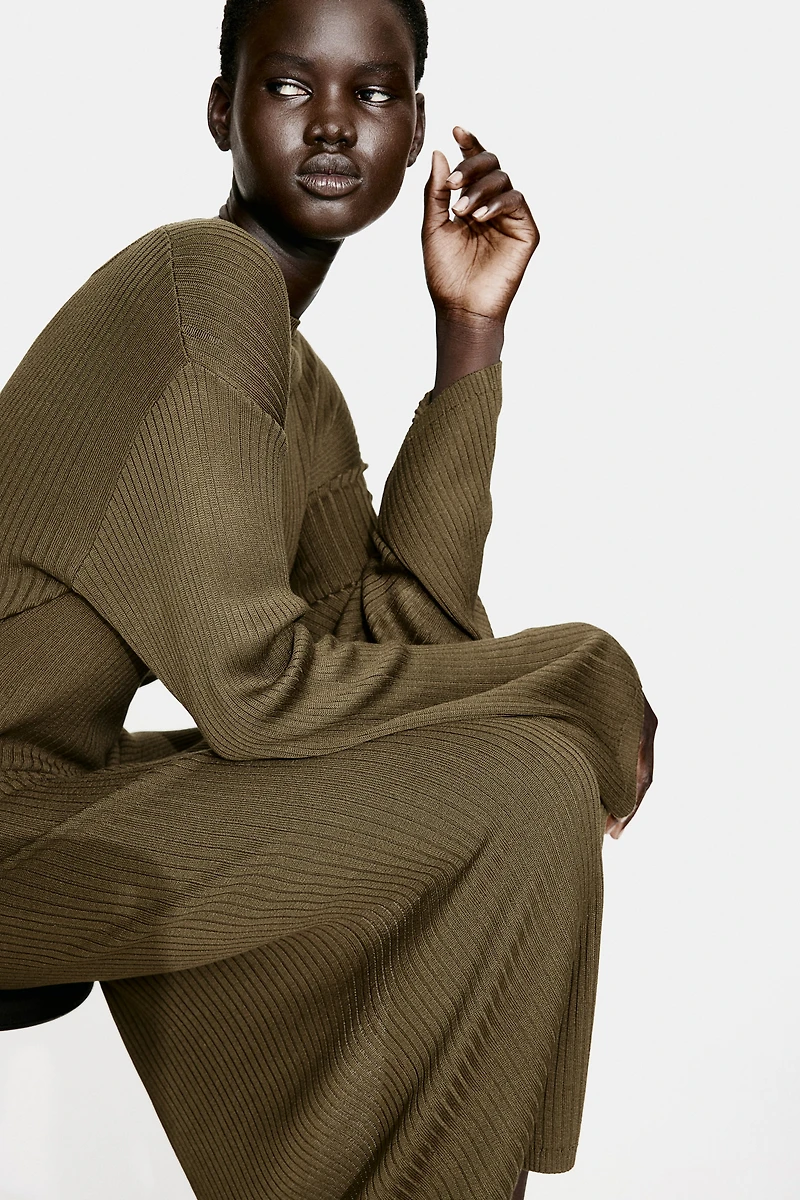 Rib-Knit Dress