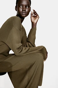 Rib-Knit Dress