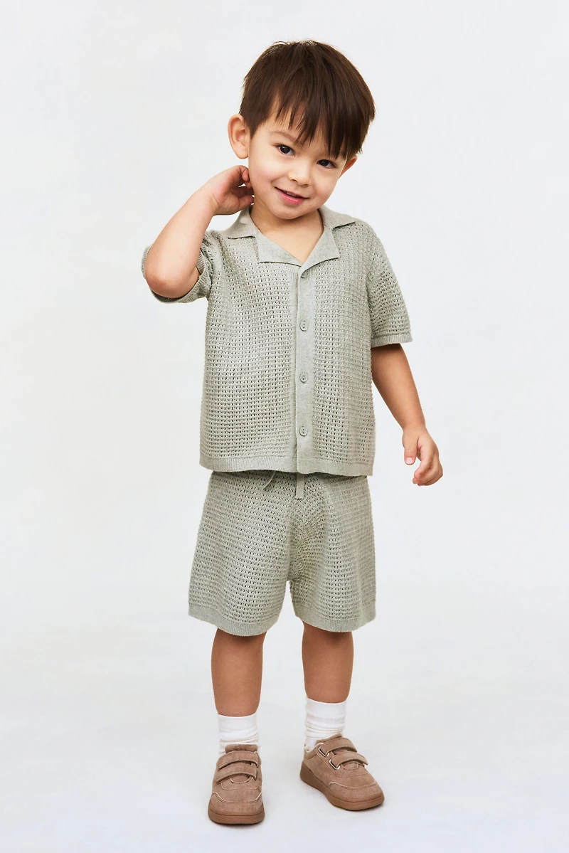 2-piece Pointelle-Knit Cotton Set