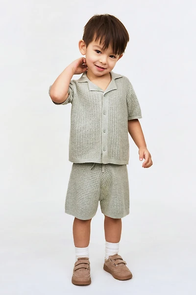 2-piece Pointelle-Knit Cotton Set