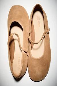 Suede Mary Jane Flats