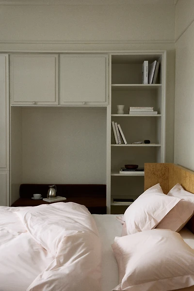 King/Queen Cotton Percale Duvet Cover Set