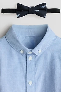 Ensemble 2 pièces avec chemise et nœud papillon