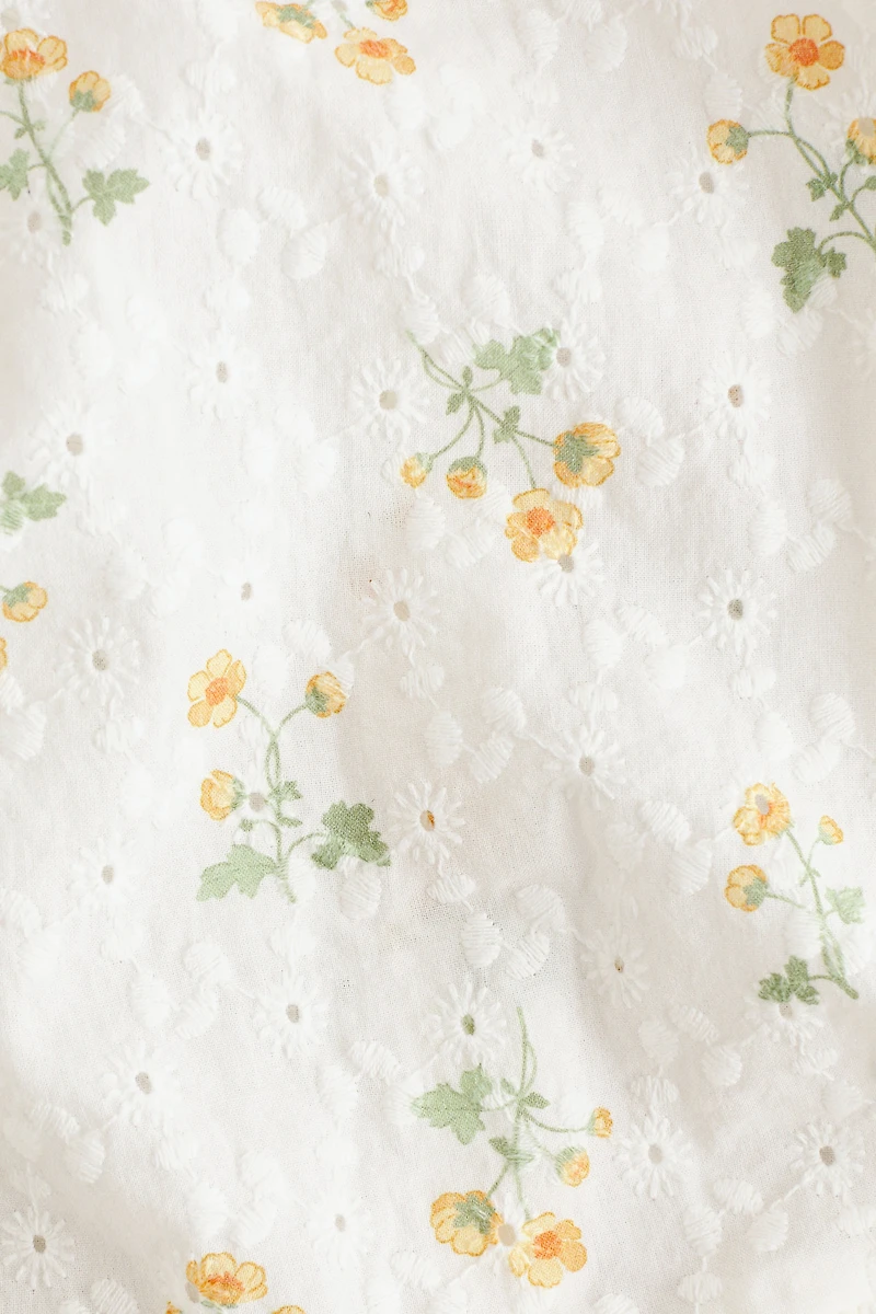 2-Piece Eyelet-Embroidered Set