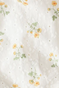 2-Piece Eyelet-Embroidered Set