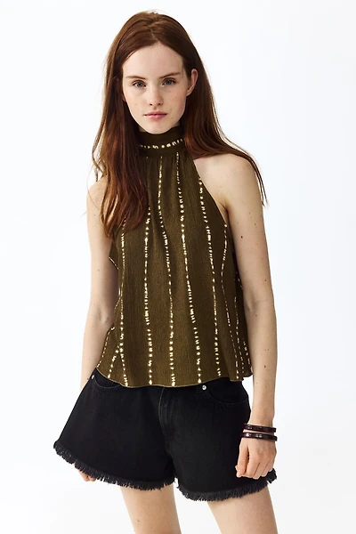 Textured Halterneck Top