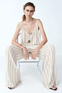 Wide-Leg Drawstring Pants