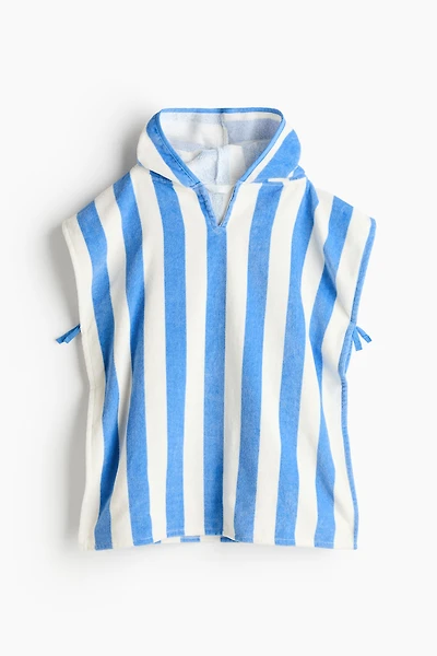 Striped Cotton Hooded Towel Wrap