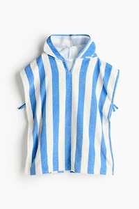 Striped Cotton Hooded Towel Wrap