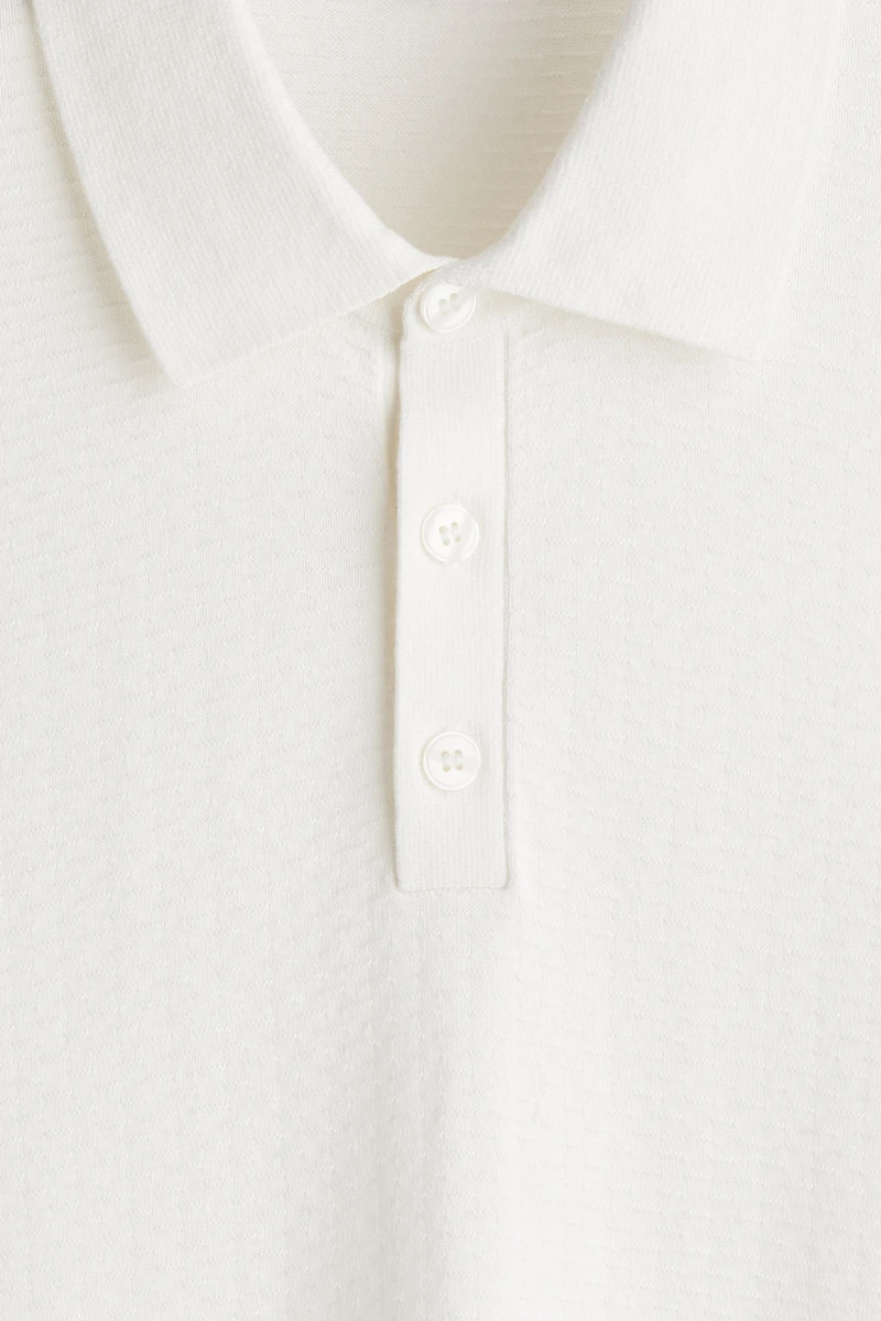 Slim-Fit Textured Polo Shirt