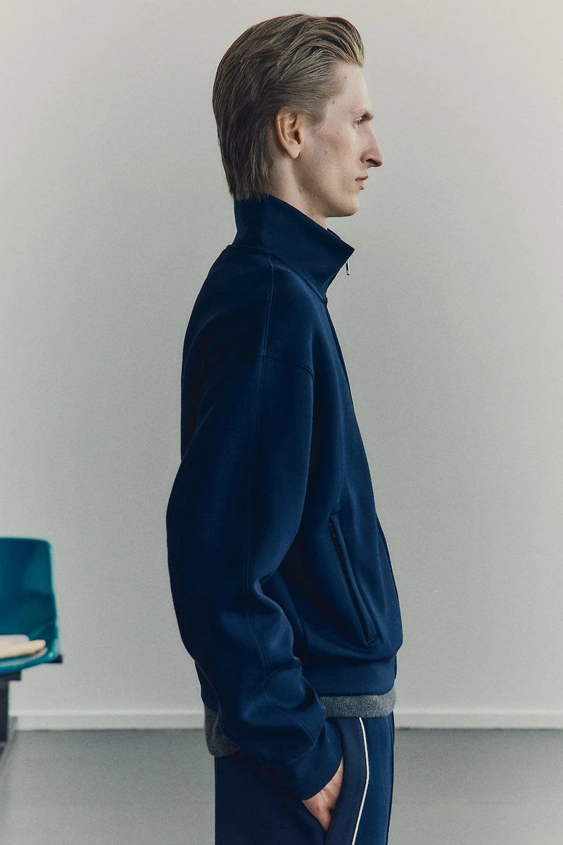 Loose-Fit Scuba Track Jacket