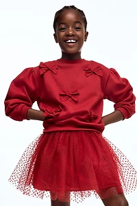 Flock-Print Tulle Skirt