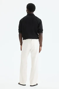 Regular-Fit Linen-Blend Pants