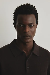 Regular-Fit Wool Polo Shirt