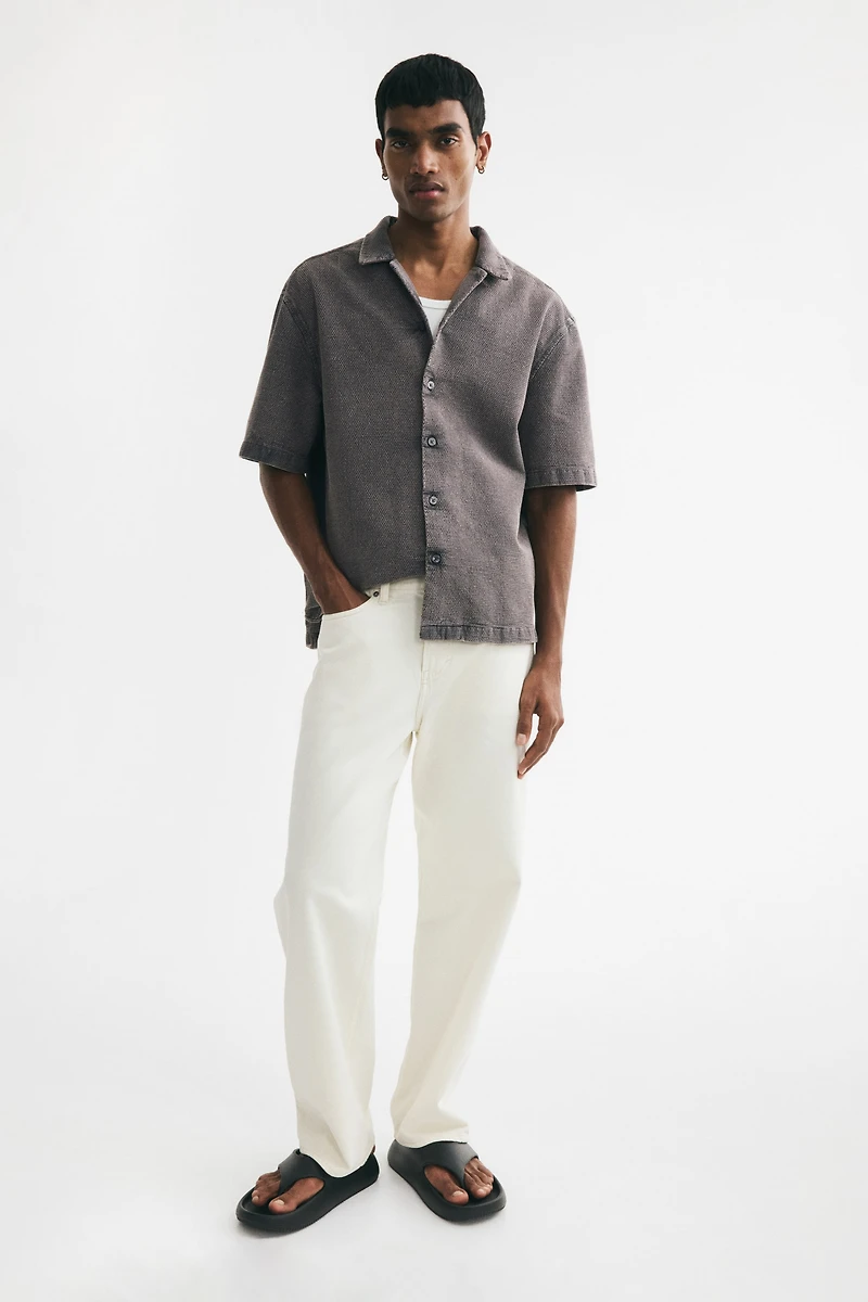 Relaxed-Fit Waffled Resort Shirt