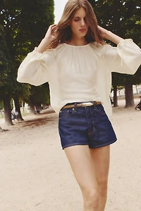 Drawstring-Detail Blouse