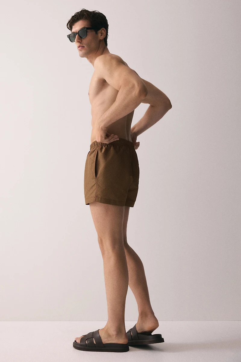 Patterned Swim Shorts